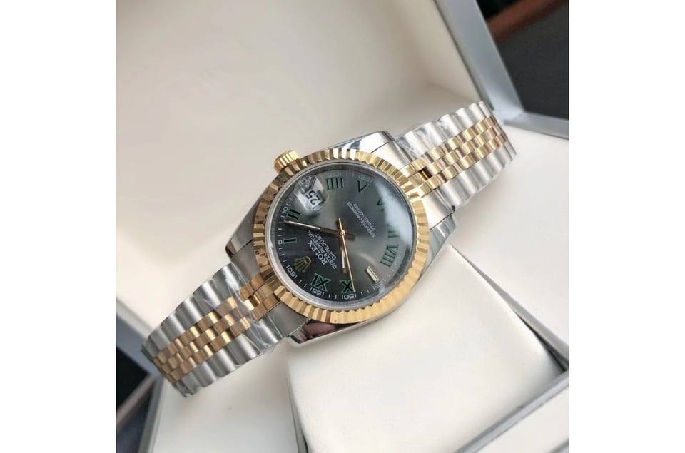 Rolex Datejust 36/28mm RG/SS Jub Grey/Rmn view 7