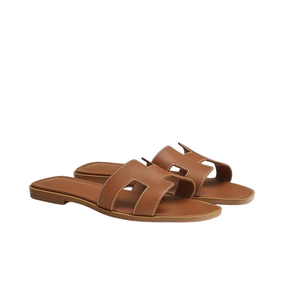 Hermes Slippers Flat Oran Brown H021056Z view 2