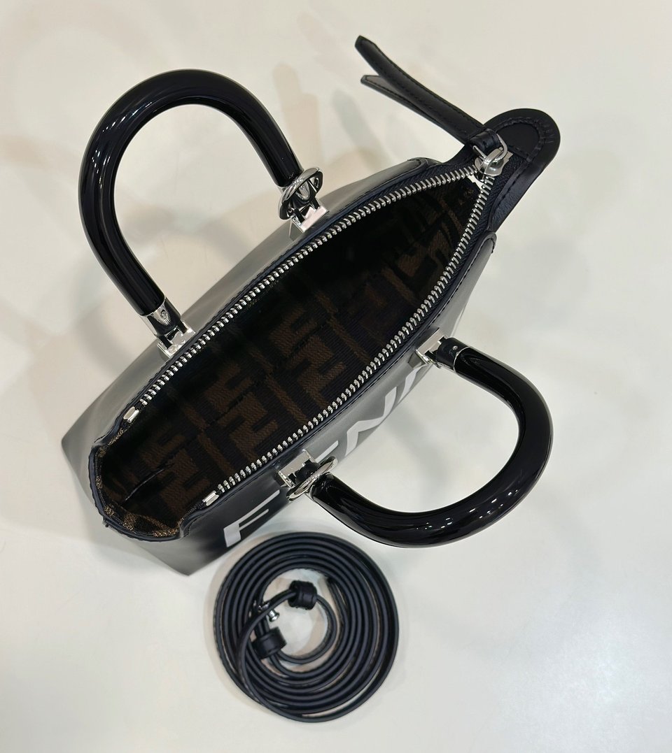 Fendi By The Way Leather Mini Bag Black 18cm view 7