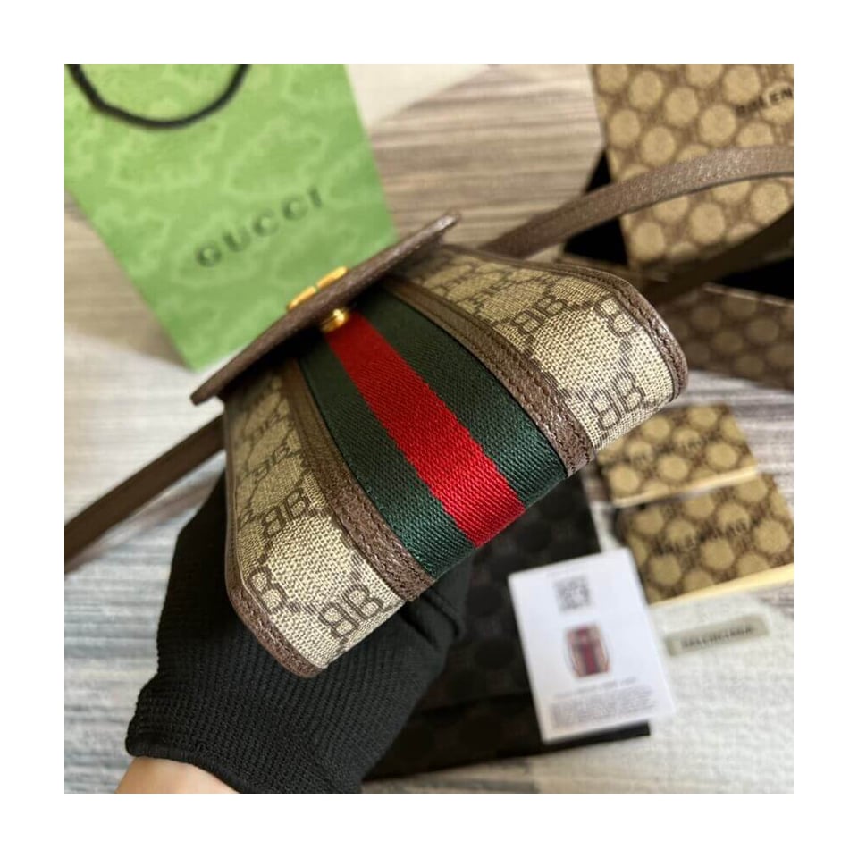 Balenciaga x Gucci Hacker Phone Bag Coffee view 5