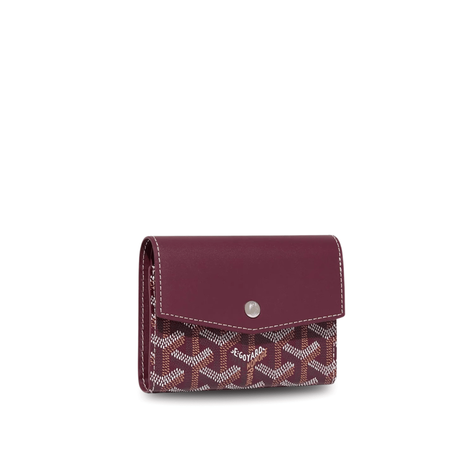 Goyard Saint-Gabriel Wallet 12 Cm Wine Red Calfskin And Goyardine Canvas 12cm view 2
