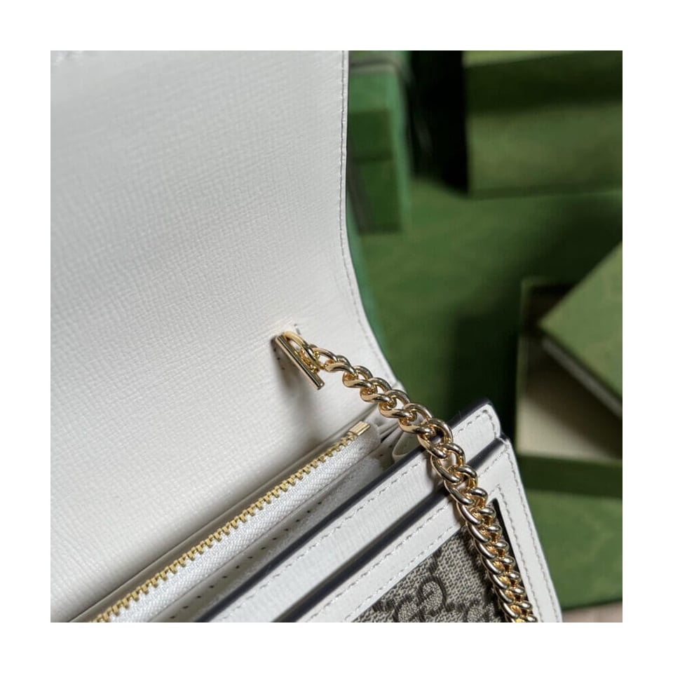 Gucci Jackie 1961 Chain Wallet White 19cm view 11