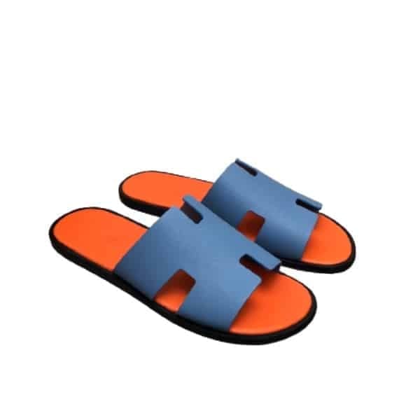 Hermes Izmir Sandal Bleu Bleuet Orange H221824Z view 2