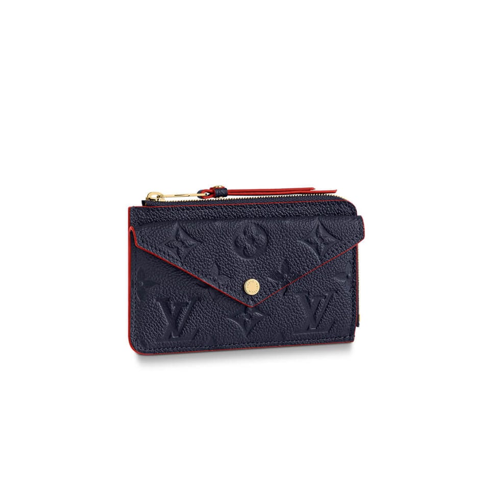 Louis Vuitton Monogram Empreinte Card Holder Recto Verso Blue view 2