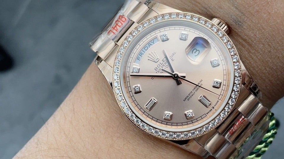 [Superclone] Rolex Day-Date 36mm Rosé – Colour Dial President 128345RBR view 5