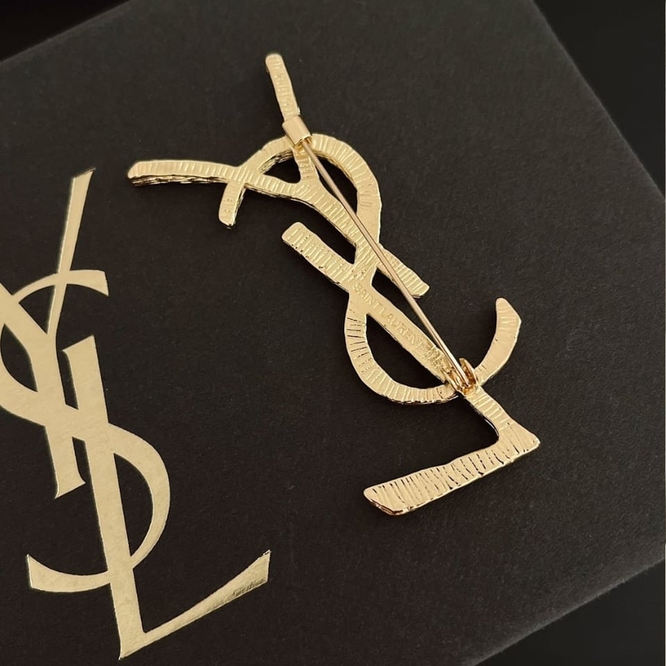 Saint Laurent Ysl Brooch Gold 748486Y1500 8007 view 4