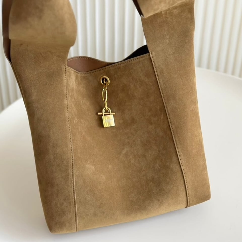Saint Laurent Tanger In Suede Biscuit Brown 28Cm view 3