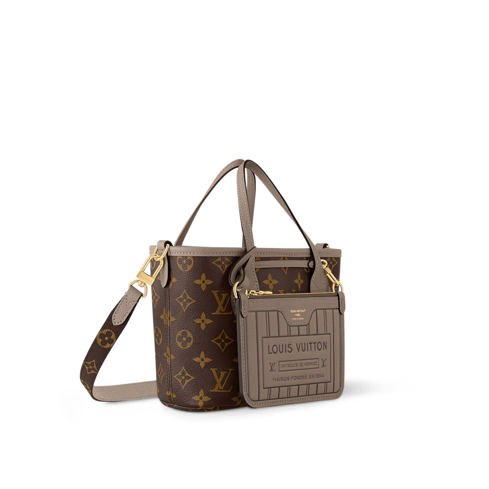 Louis Vuitton Neverfull Bandoulière Inside Out BB Dark Fango Cowhide 26.5cm M12109 view 9