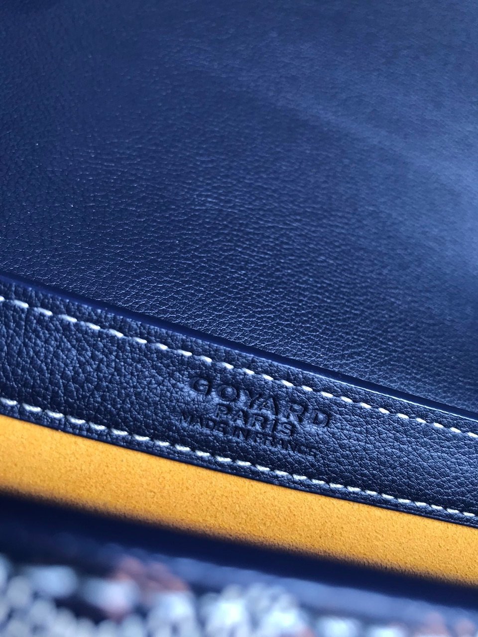 Goyard 233 Bag 25 Cm Navy Blue Calfskin And Goyardine Canvas 25cm view 6