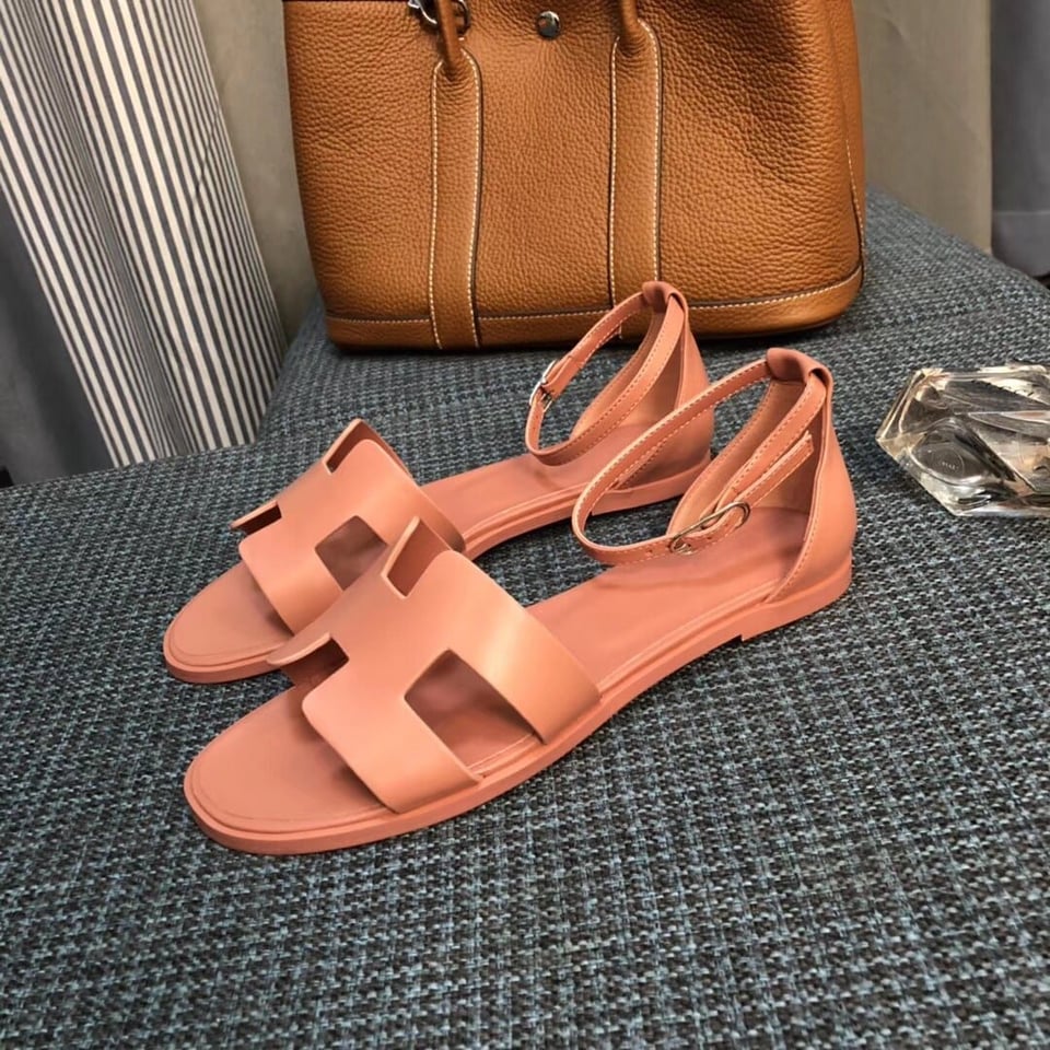 Hermes Santorini Sandal Pink view 7