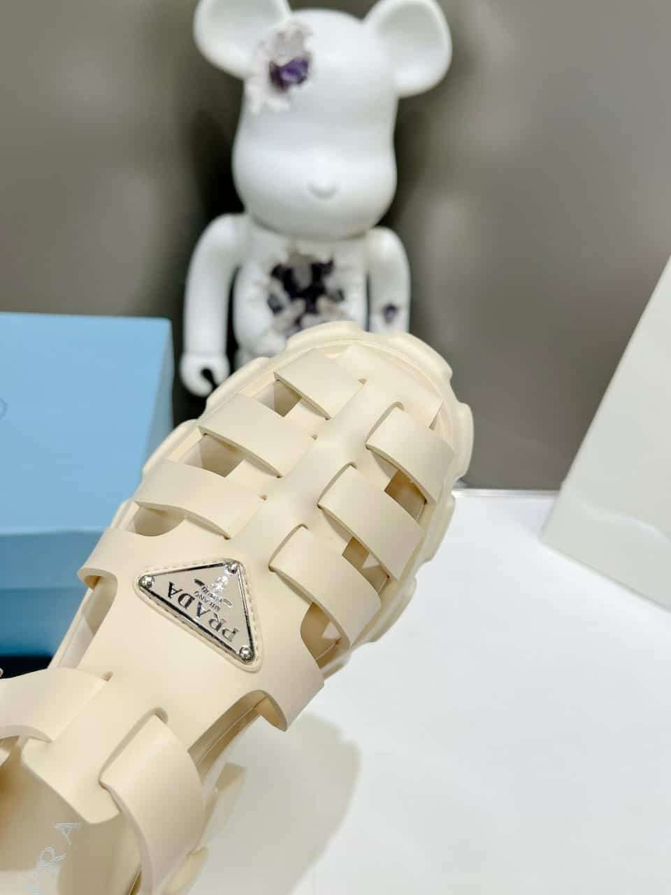 Prada Rubber Monolith Sandals Quartz 1X853M 3Lkk F0482 F Dd55 view 6
