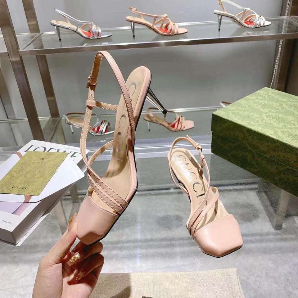 Gucci Rose Gold Mid Heel view 4