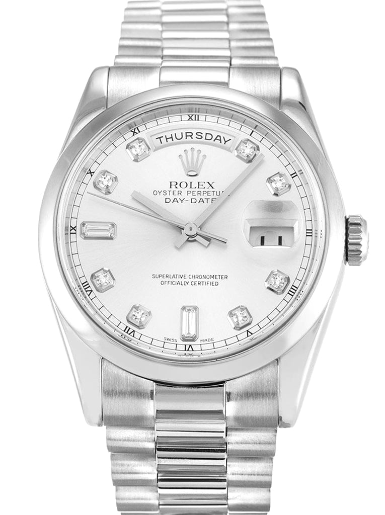 Rolex Day-Date 36mm Silver Dial 118209 view 2
