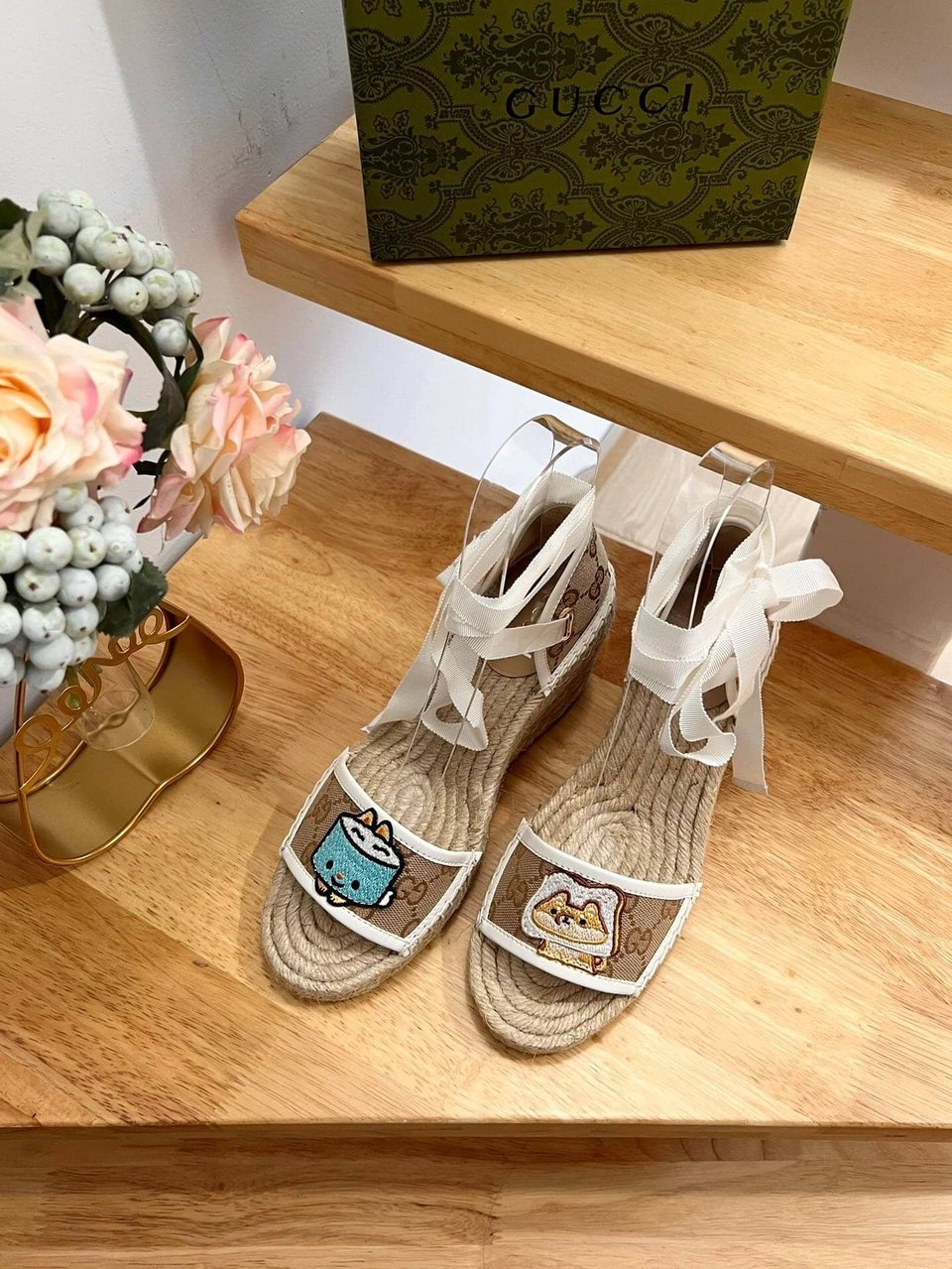 Gucci Women’S Gg Espadrille With Patch ?737511 Fabor 9741 view 6