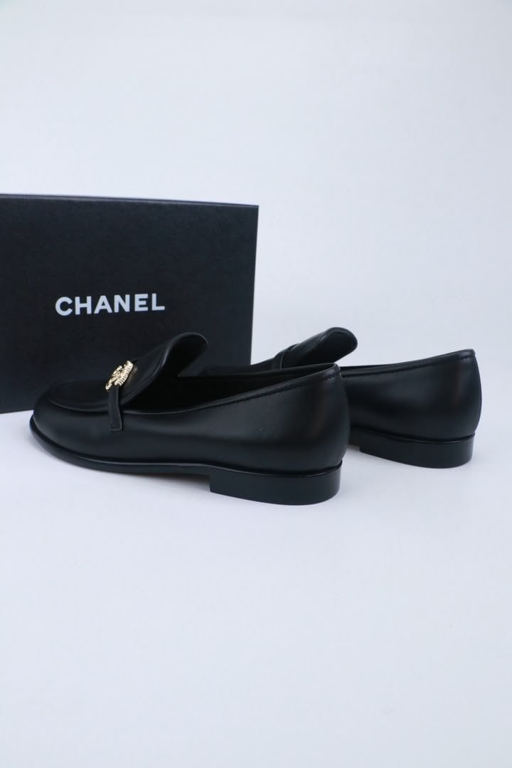 Chanel Calfskin Loafers with CC Turnlock Logo Black Calfskin G39835 view 11