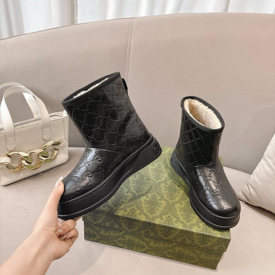 Gucci Women?S Boot Gg Leather Black view 4