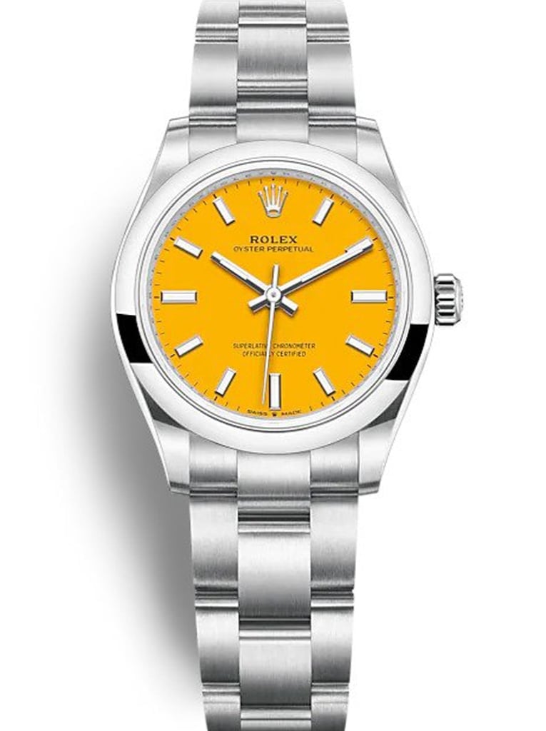Rolex Oyster Perpetual Lady 31mm Yellow Dial 277200 view 2