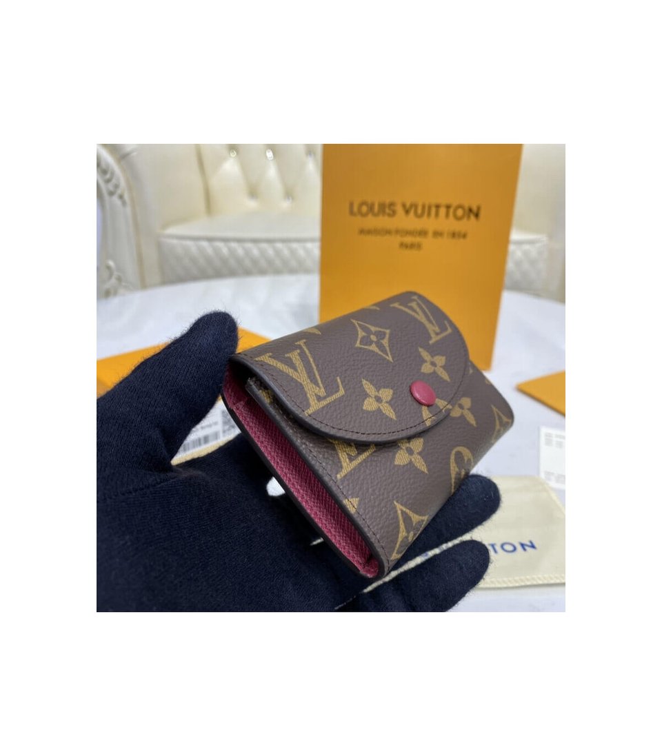 Louis Vuitton Monogram Canvas Rosalie Coin Purse Fuchsia view 4