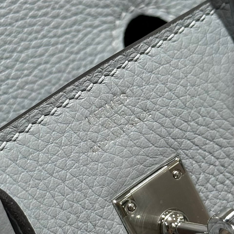 Hermes Birkin 25Cm Baby Blue Togo Leather Silver Hardware 237514 view 6