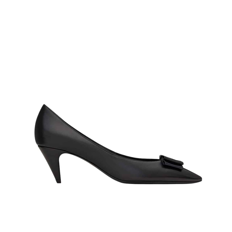 Saint Laurent Women’S Anais Bow Pumps In Black view 2