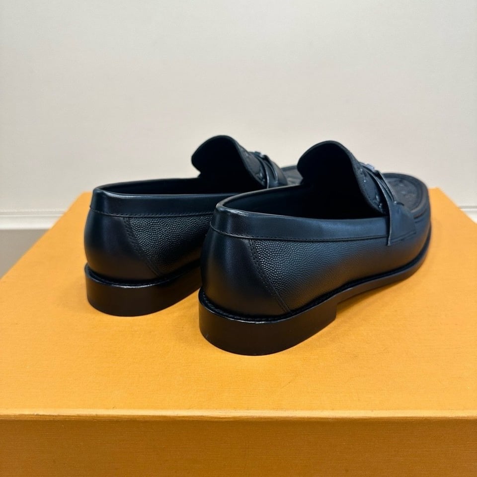 LV Major Loafer Black Monogram Calfskin Leather Shoes For Men view 9