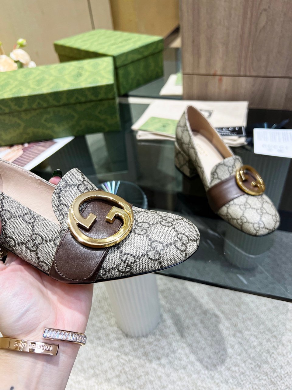 Gucci Women’S Blondie Pump Beige ?701711 9I650 9769 view 11