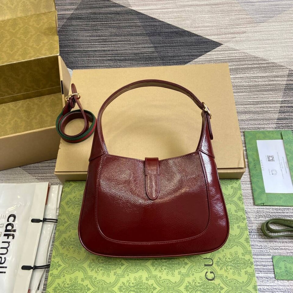 Gucci Jackie Small Shoulder Bag Patent Leather 27.5cm view 6