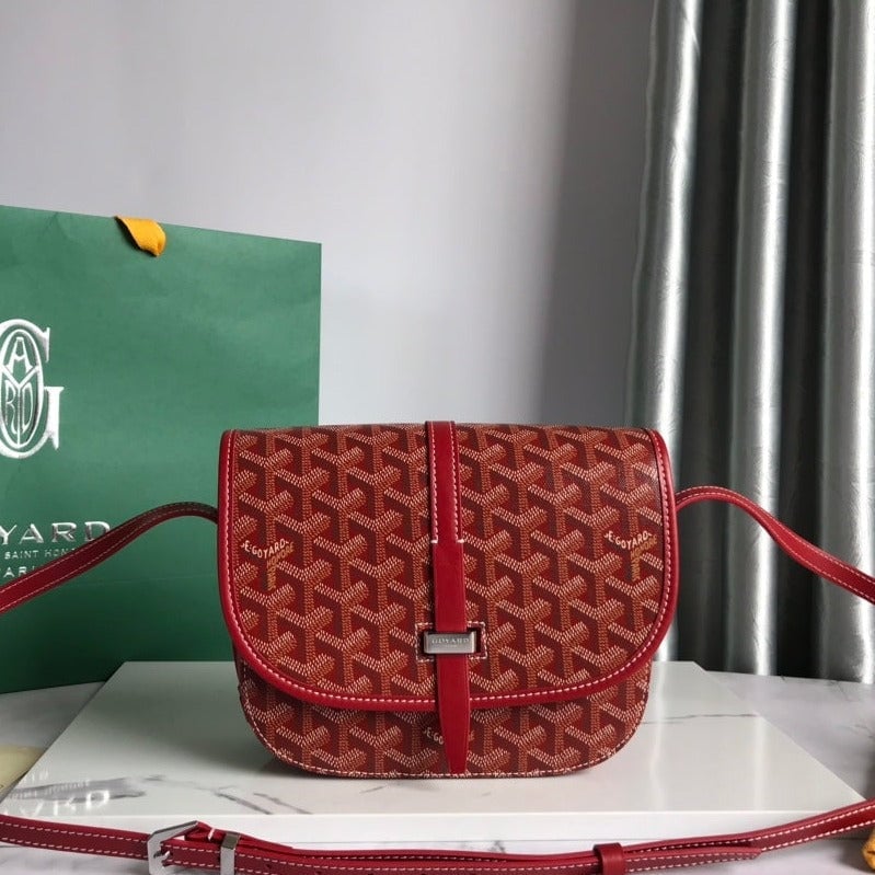Goyard Belvedere Pm Bag 21Cm Red Canvas view 11