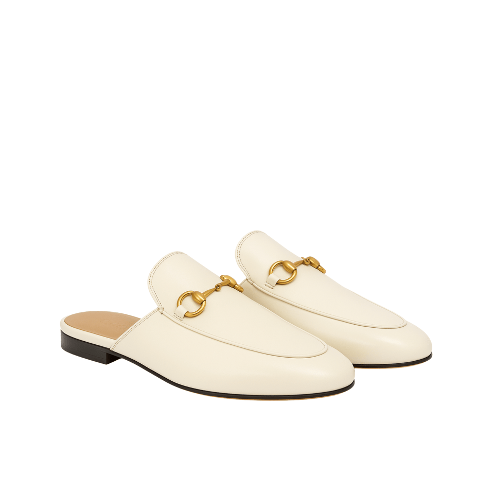 Gucci Princetown Leather Slipper White view 2