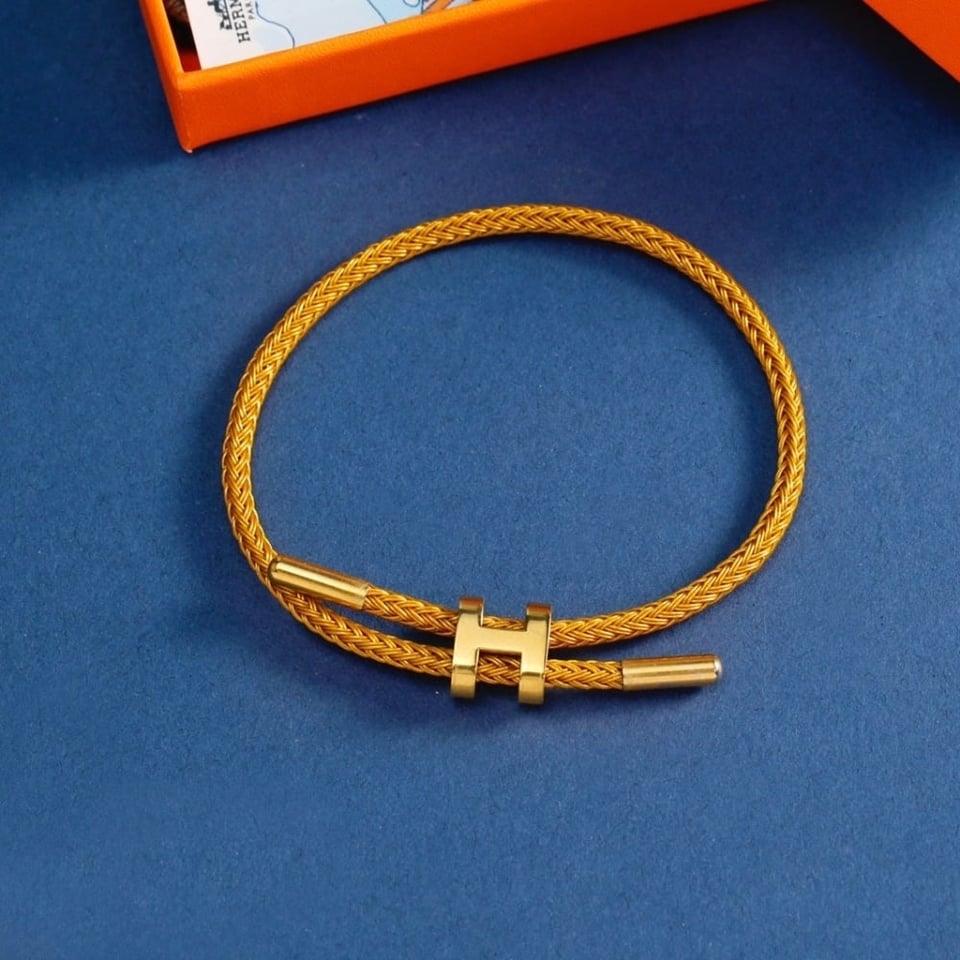 Hermes Rope Chain Bracelet Yellow view 2