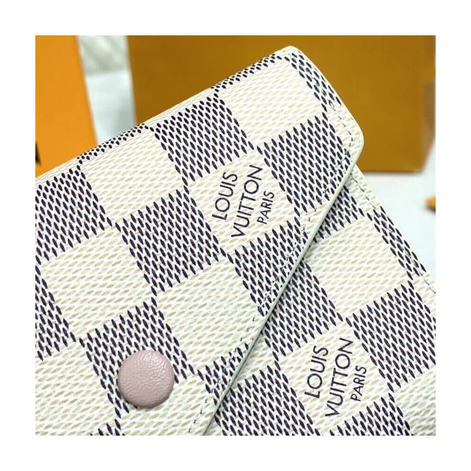 Louis Vuitton Damier Azur Victorine Wallet Pink view 6