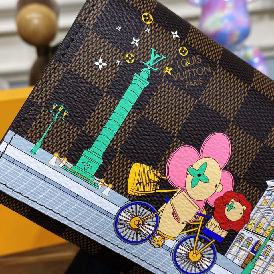 Louis Vuitton Christmas Animation 2022 Sarah Wallet Pink view 7