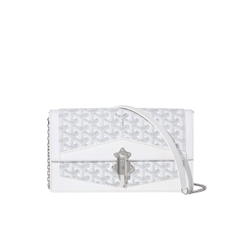 Goyard Duchesse Marie-Caroline Bag 25cm White Goyardine Canvas And Smooth Calfskin view 2
