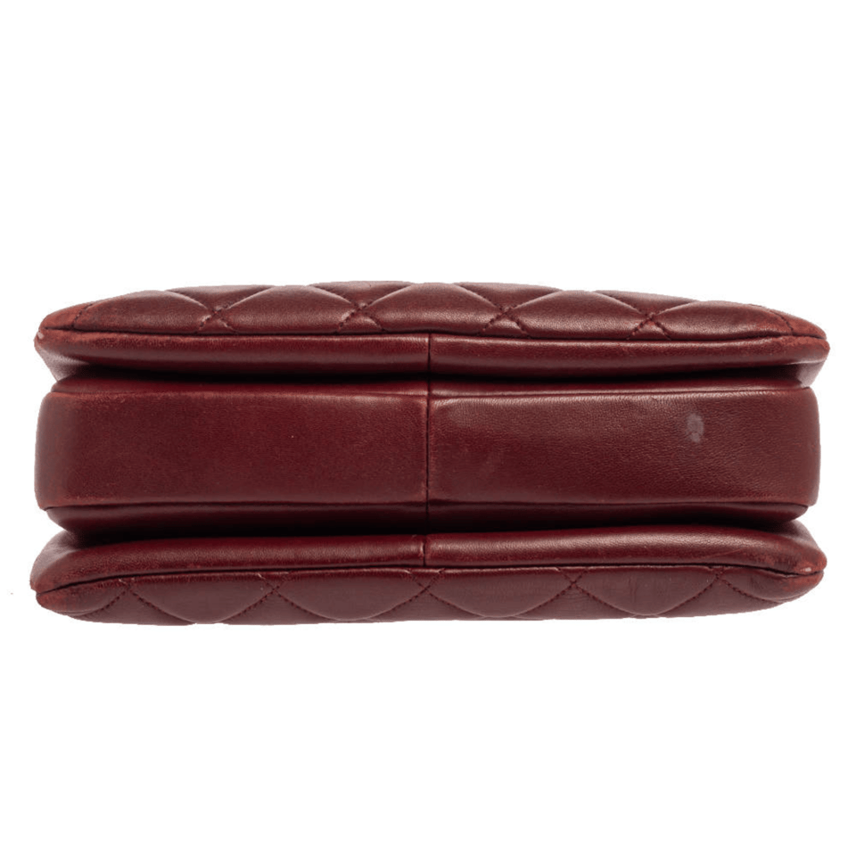 Chanel Flap Bag With Top Handle Burgundy 25Cm/9.8in view 8