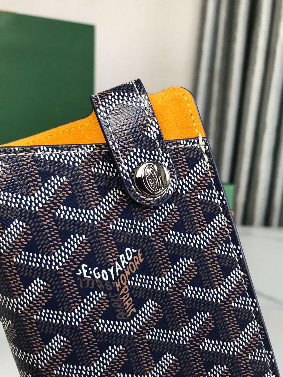 Goyard Montmartre Gm Case 18 Cm Navy Blue Goyardine Canvas view 7