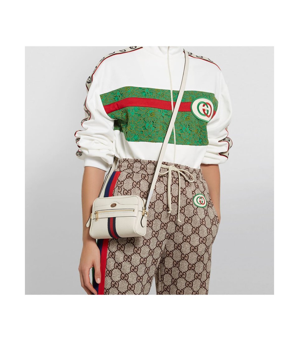 Gucci Ophidia Leather Mini Bag White view 4