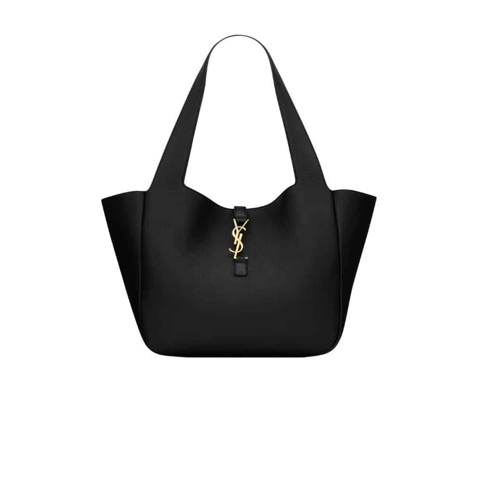 Saint Laurent Bea In Grained Leather Black 50Cm