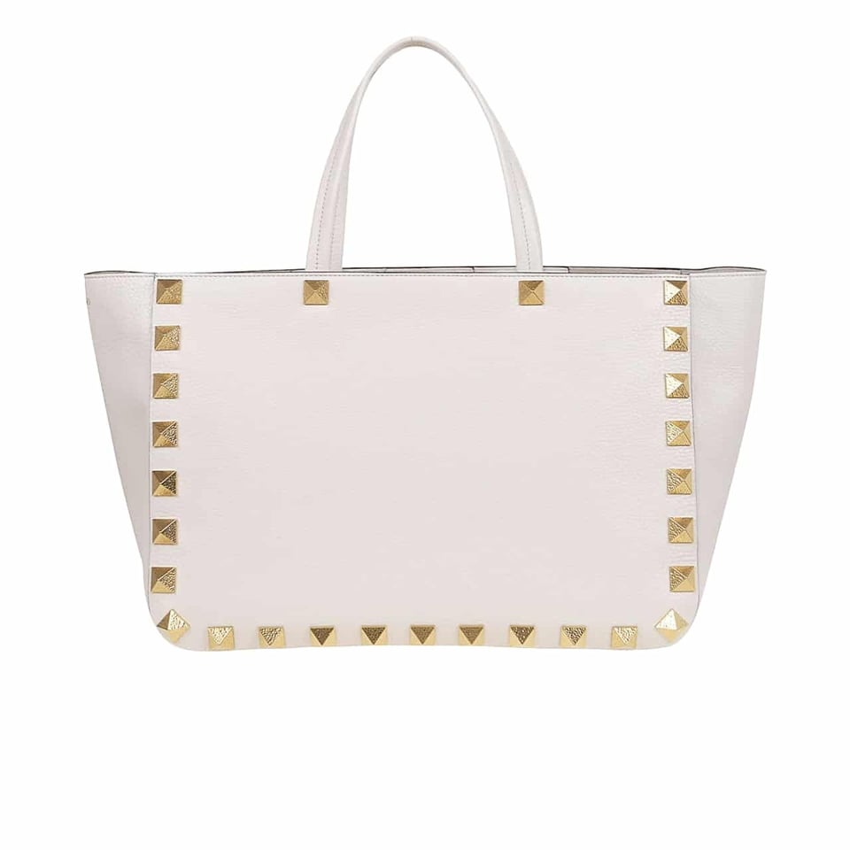 Valentino Garavani Rockstud Tote Bag White 40Cm view 2