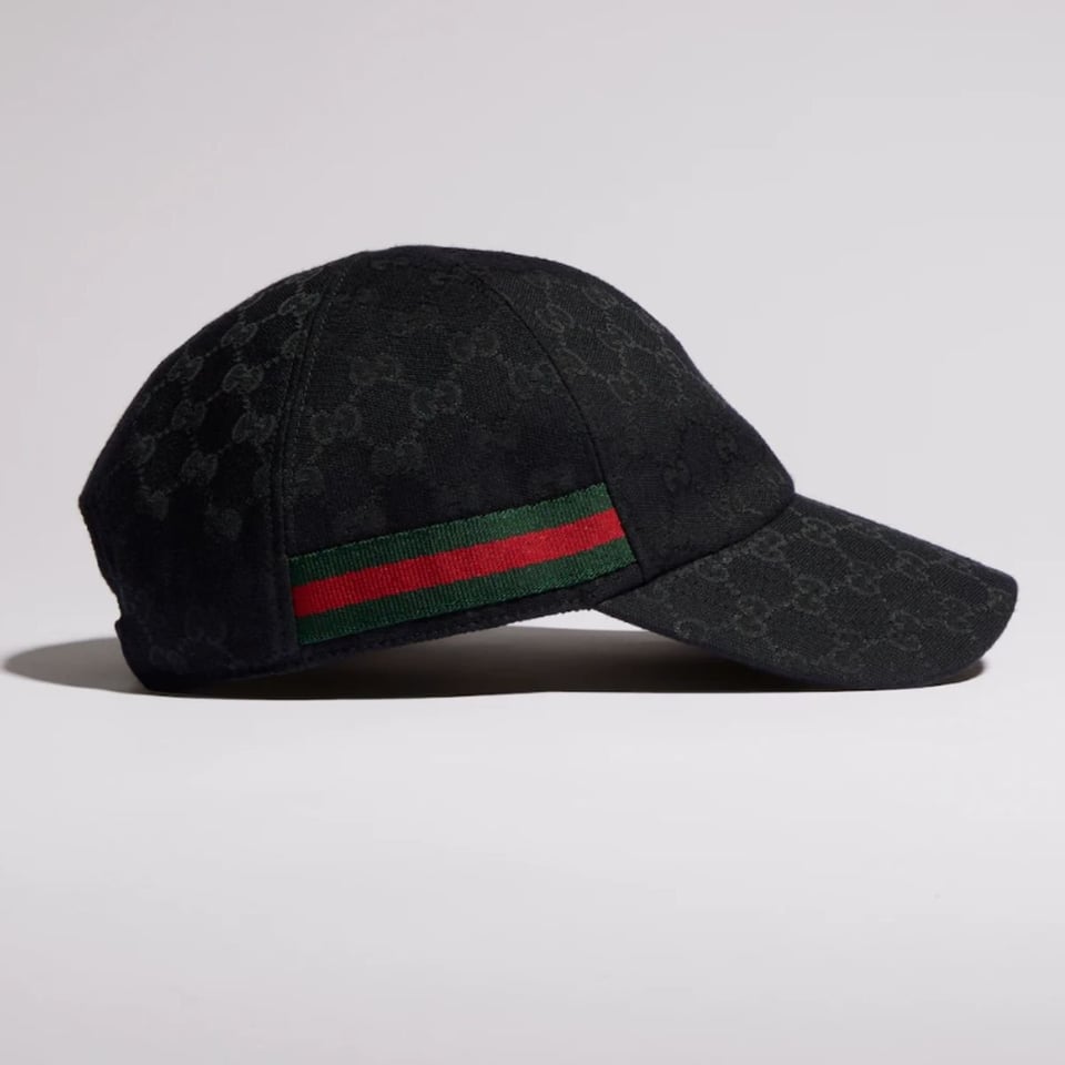 Gucci GG Baseball Hat With Web Black 872632 4HBJP 1066 view 2
