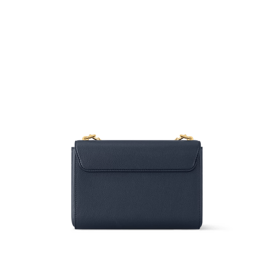 Louis Vuitton Twist MM Slim Medium Navy Taurillon Leather Shoulder Bag 23cm/9.1in M14342 view 6