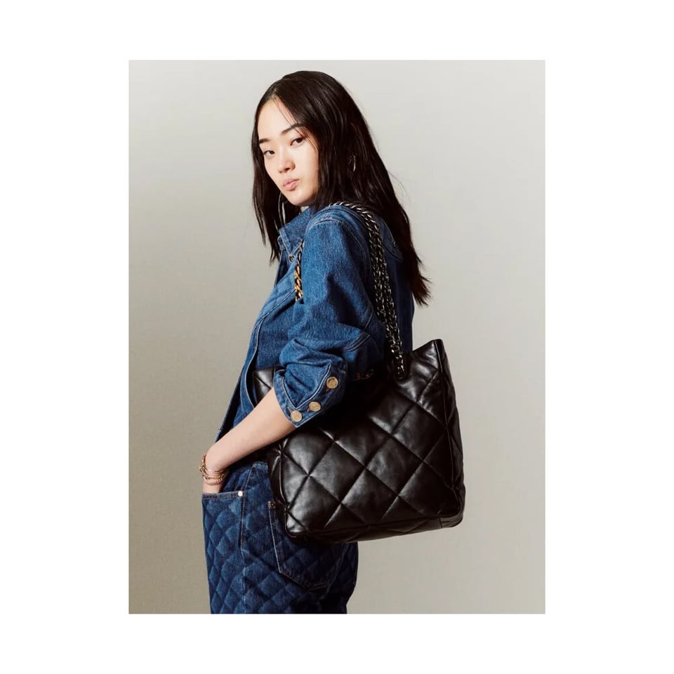 Chanel 19 Black Lambskin Quilted Shopping Bag 37cm view 8