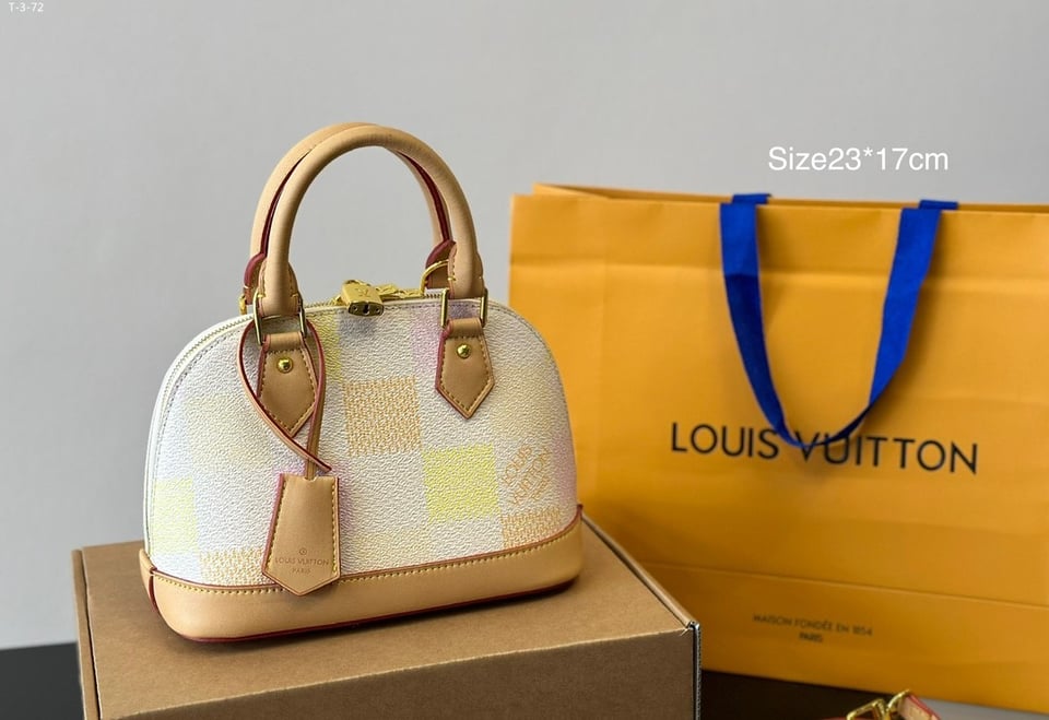 Louis Vuitton Alma Bb Damier Canvas Peach 23Cm N40516 view 3