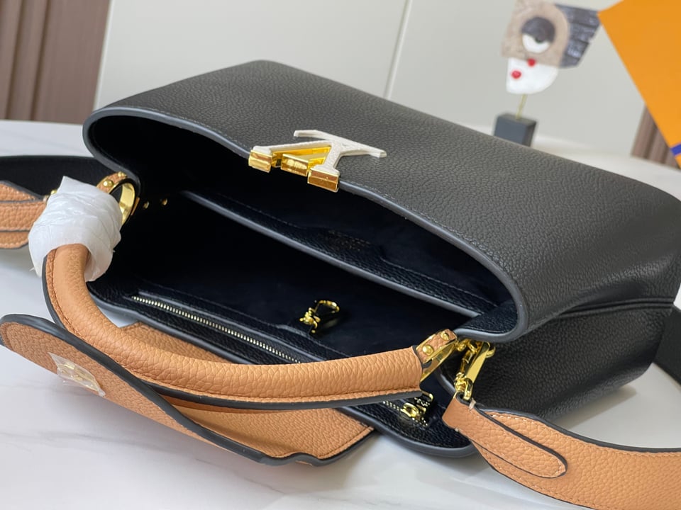 Louis Vuitton Capucines Mm Black 27Cm M59466 view 5