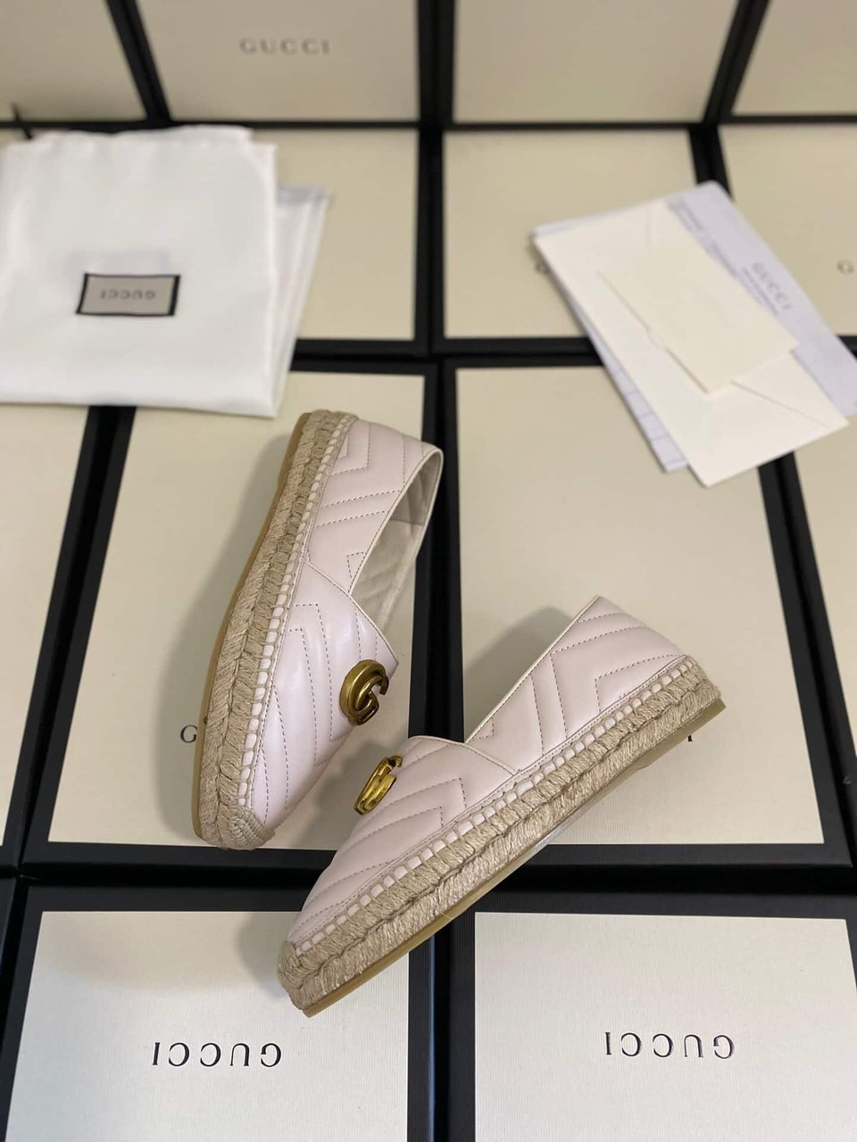 Gucci Leather Espadrille With Double G White ?551890 Bko00 1000 view 8