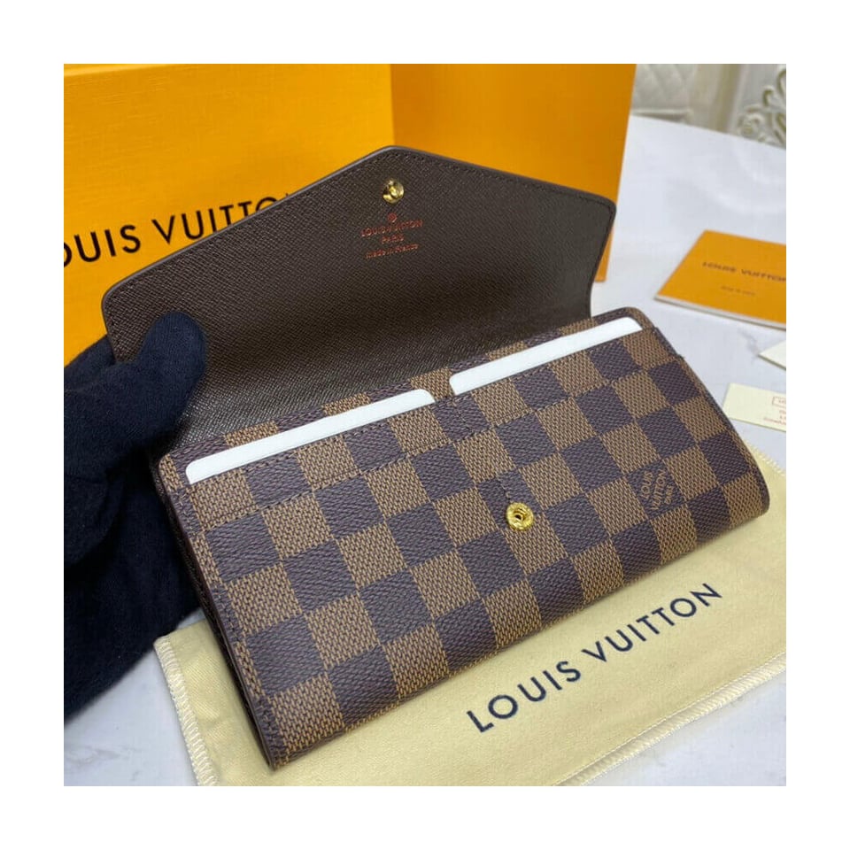 Louis Vuitton Damier Ebene Sarah Wallet Brown view 8