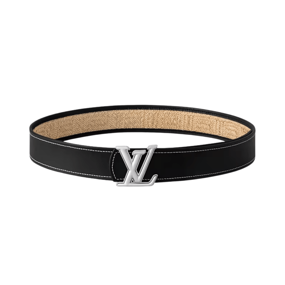 Louis Vuitton LV Dimension Raffia 40mm Reversible Men Belt M4124T view 5