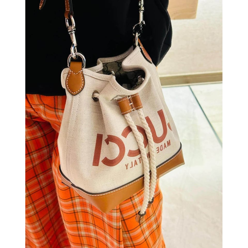 Gucci Mini Shoulder Bag With Gucci Print view 5