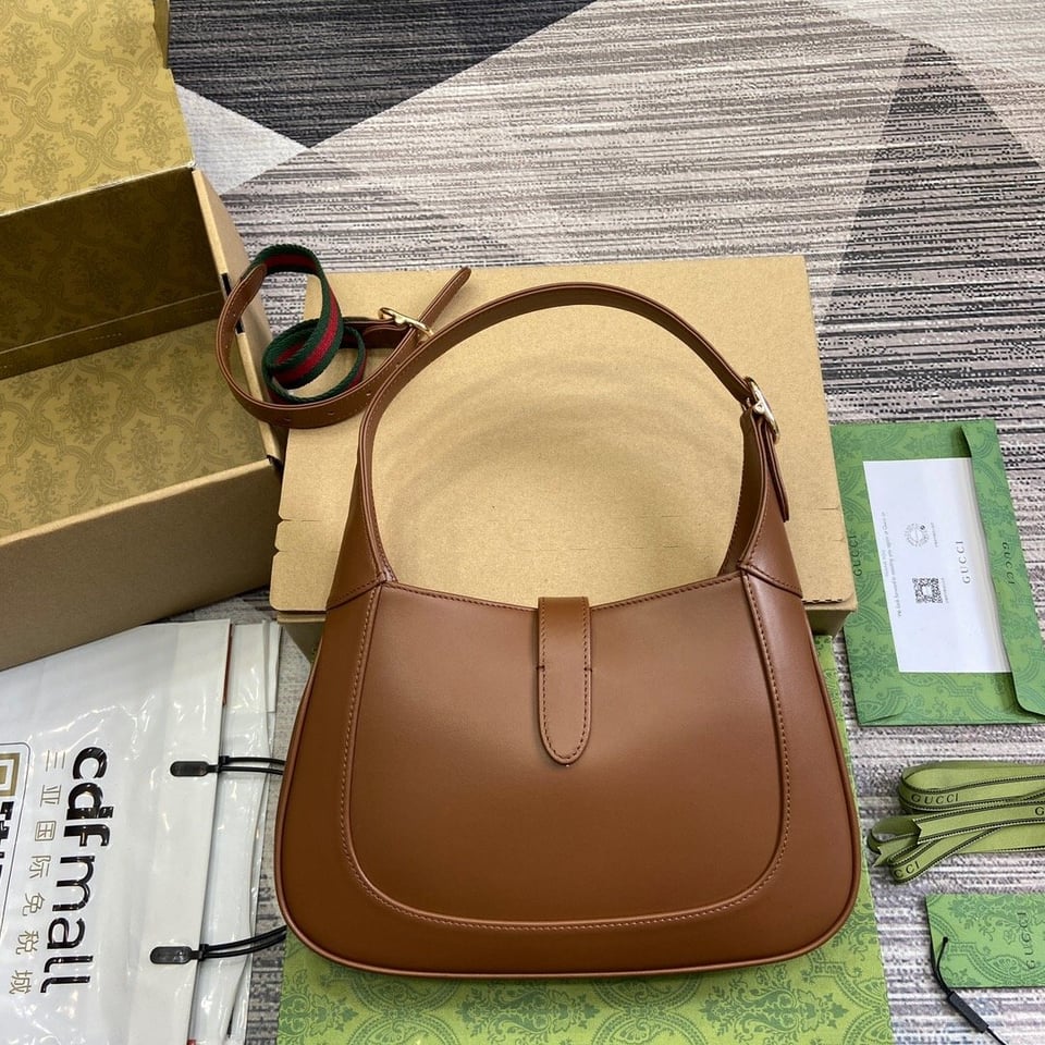 Gucci Jackie 1961 Small Hobo Bag In Brown Leather 27.5cm view 5