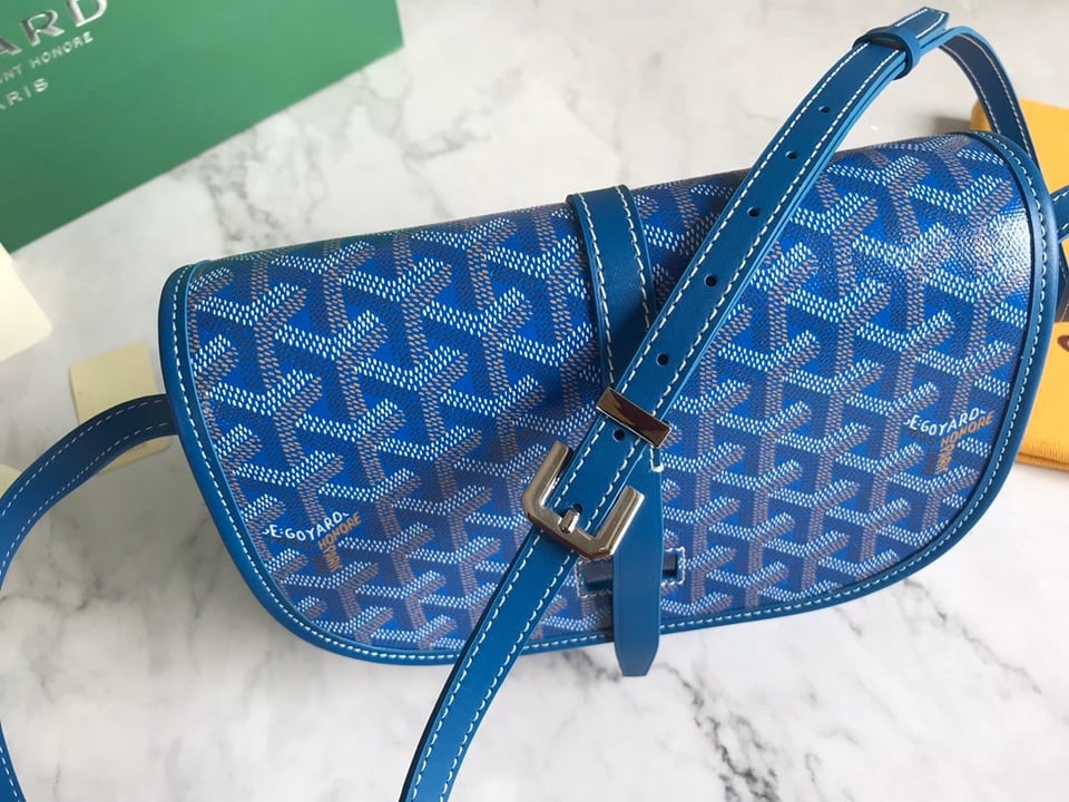 Goyard Belvedere Pm Bag 21Cm Sky Blue Canvas view 7