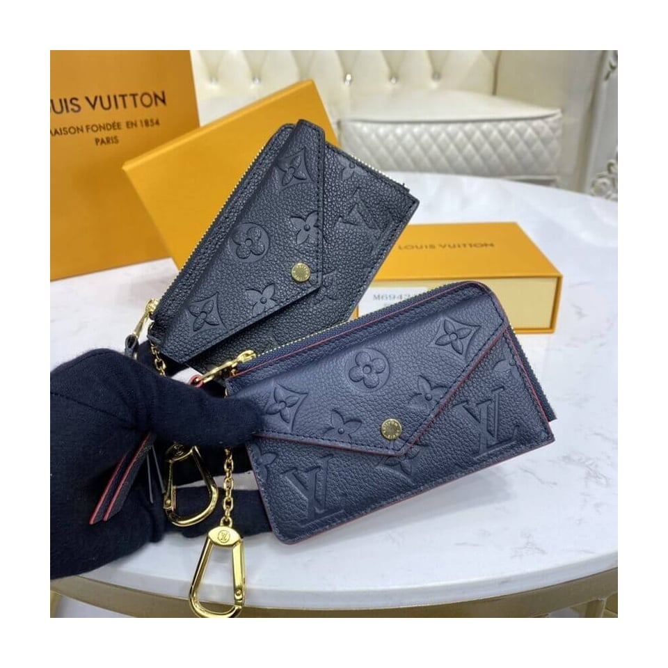 Louis Vuitton Monogram Empreinte Card Holder Recto Verso Black view 12
